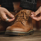 Retro Vintage Shoes For Men Boots Desert Outsdoor High Top Boot Casual Street Cool Shoe Winter Brown Martin Leather