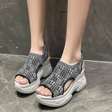 Breakj Thick-Soled Sandals Women 2025 Summer New Slope And Fish Mouth Sports Leisure Large-Size