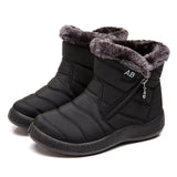 BEYARNEWomen's ankle boots fur boots warm snow boots winter shoes for women waterproof padded boots winter boots women