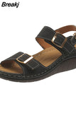 Shoes on Sale 2023 Basic Women's Sandals Summer Soft Bottom Wedges Sandalias Casual Retro Shoes for Women Zapatos