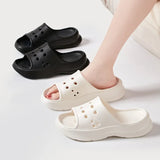 Summer Hollow Out Shower Slippers Women Non Slip Platform Flip Flops Woman Eva Soft Sole Beach Slides Female