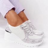 Spring Autumn Women Casual Walking Shoes Height Increasing Sport Wedge Shoes Air Cushion Comfortable Sneakers Zapatos De