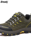 Sports Shoes Mesh Breathable Lace-up Low-top Outdoor Shoes Waterproof, Sweat-absorbent and Wear-resistant Hiking