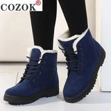 Boot Winter Ankle Boot For Women Winter Shoes With Fur Female Snow Boots Botas Mujer Warm Plush Shoes Woman Plus Size
