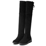 Hot Selling Women Boots Autumn Winter Ladies Fashion Flat Bottom Boots Shoes Over The Knee Thigh High Suede Long Boots 35-40
