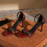 Fine Heel Sandals Women Summer 2024 New One Word With Fashion Versatile Not Tired Feet Temperament High Heels