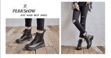 Women Boots Classic Genuine Leather Shoes Women Autumn Winter Boots Leather Punk Ankle Botas Mujer Fur Winter Chaussures