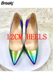 Gradient Matte Women Pointy Toe High Heels Shoes Fashion Designer Sexy Slip On Stiletto Pumps for Party