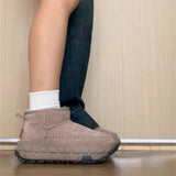 Breakj And Winter Must Add Velvet Snow Boots Retro British Style Fashion New Warm Not Stuffy Feet Hot