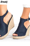 Size 35-43 Platform Sandals Wedges Shoes For Women Heels Sandalias Mujer Summer Clog Womens Zapatos De Hombre