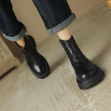 Breakj Bottom Martin Boots Women's Loose Cake Thin Boots 2024 New Fashion Autumn And Winter Waterproof Platform Thick Heel And Velvet Short