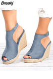 Casual Summer Slides Slippers Women Heels Wedges Slippers Women Sandals 2023 New Female Shoes Fashion Heeled