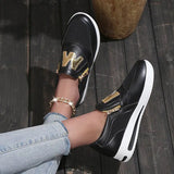 Women Casual Sneakers Side Zip Platform Pu Leather Fashion Comfort Outdoor Female Sports Shoes M Breathable Vulcanized