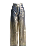 2025 Summer Fashion New Trend Personality Design Hot High-Waist Loose-Legged Casual Jeans