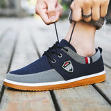 Men's Canvas Shoes Lightweight Sports Shoes Summer Men Mesh Breathable Vulcanized Shoe Lace Up Man Sneakers Working