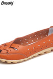 Women Shoes 2023 New Arrival Flat Shoes Women Hollow Loafer Ballerina Flats Casual Female Shoes Plus Size 44