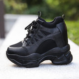 White Trendy Shoes Women High Top Sneakers Women Platform Ankle Boots Basket Femme Chaussures Femmes Height Increase