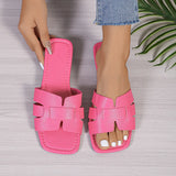 43 Flat-Bottomed Cool Slippers 2025 New Casual Wear Simple Fashion Round-Headed Beach