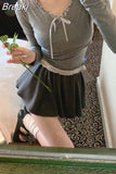 Summer 3 Piece Dress Set Woman Casual Slim Vest + Pure Color Sexy Tops + Elegant Y2k Mini Skirt Korean Fashion Suit