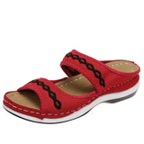 Breakj Summer Fashion Wear New Low-Slope Heel Flying Slippers Large-Size Casual Lightweight Breathable Women's