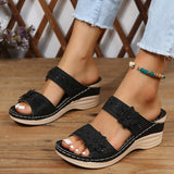 Breakj 2023 Summer New Retro Leisure Flowers High-Tlip Women's Slopes And