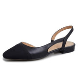 Low Heels Real Leather Slingbacks Shoes Women Square Toe Pumps Thick Heel Shoes Brand Design Lady Footwear 2021 Size