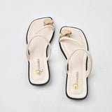 Breakj Spring And Summer New French Fairy Style Toe Slippers Women's Fashion Wear Flat And Cool