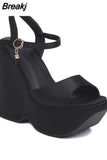 Brand New 2023 Spring Summer Platform Wedges Sandals Chunky High Heel Fashion Woman Shoes Sandals Walking