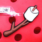 Cute PVC Shoe Charms Accessories Eggplant Daisy Bee Flower Shoes Buckle Decorations fit Croc JIBZ Kids X-mas Party