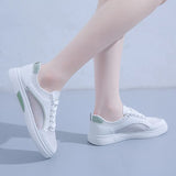 Breakj White Shoes Female 2025 Summer New Ins Korean Version Joker Casual Hollow Out Mesh Breathable Thin Bottom Women's Shoes