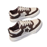 Small White Shoes Female Spring / Summer 2024 New Korean Student Panda Lace Sneakers Niche Platform Casual