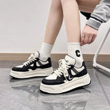 Breakj Small White Shoes Women 2025 Autumn New Students Thick Soles To Increase Sports Shoes Korean Version Of Casual