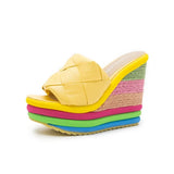 Women Sandals 2021 New Heels Woman Slippers Platform Wedges Shoes Ladies Summer Slides Mujer Espadrilles Plus Size
