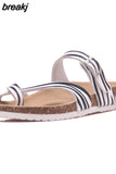 Fashion Cork Slipper 2023 New Women Summer Mixed Color Casual Beach Slip on Outside Flip Flops Slides