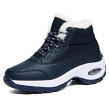 Ankle Boots Leather Ladies Plush Boots Designer Sport Shoes Lightweight Womens Platform Boots Non-slip Chaussures