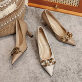 Size 33-40 Women Pumps Real Leather Sexy Thin High Heels Shoes For Woman 2023 Spring Party Office Lady Daily