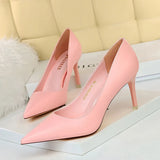 Breakj Korean Version Of Fashion Simple Women's Shoes Show Thin High Heels Fine Heel Super High Heel Shallow Mouth