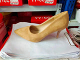 Breakj Spring New Large-Size High-Heeled Single-Shoe Rubber Sheel Fine Heel Light-Mouthed Women's Velvet High-Heeled