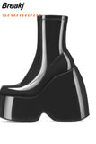Wedges Women Ankle Boots 2023 Autumn Winter Gothic Street Comfy Fashion Cool Woman Shoes Motorcycle Boots Big Size