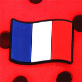 Crock Charms Accessories PVC Shoe Croc Buttons Sandals Charm Decoration Brazil Korea Britain Switzerland Flag