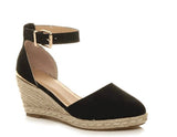 Women Sandals Shoes woman summer Plus Size 35-43 Women Hemp Wedge Buckle Sandal Ladies Weaving Wedges Sandals Sandalias