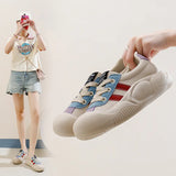 Breakj 2025 Small White Shoes New Korean Version Ins Female Student Platform Increased Sports Board Shoes Casual Shoes