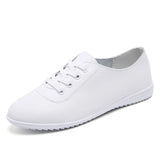 Breakj White Shoes Women In Spring 2023 New Embroidered Small Daisions Red Flat Heel Student Shoes Casual Sports Breathable Women's