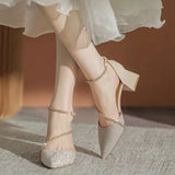 Women Cute Sweet Black Buckle Strap Square Heel Shoes for Office Lady Classic Comfort Summer Heel Pumps Zapatos