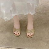Breakj Summer New Women's Shoes Fashion Pleated One-Word Outside Wear With Cool Drag Thick With Slippers Large