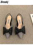 Sandals Women 2023 Summer Pointed Low Heel Sandals Women Fashion Baotou Thin Strap Sandals High Heels Sandalias De