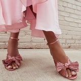 2023 Summer Woman Sandals Super High Heel With Butterfly-knot Sweet Lady Office Woman Sandals Shoes Plus Size