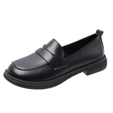 Jane Shoes Women 2024 Spring And Autumn New British Wind A Foot Pedal Small Leather Shoes Women With Retro Single Shoes