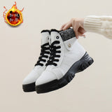 Breakj Women's Cotton Shoes 2024 Winter New High-Top Shoes Women's Round Head Platform And Velvet Warm Women's Shoes