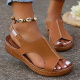 Breakj Casual Sandals 2025 Summer New Fashion Hollow Toe Round-Headed Beach Roman